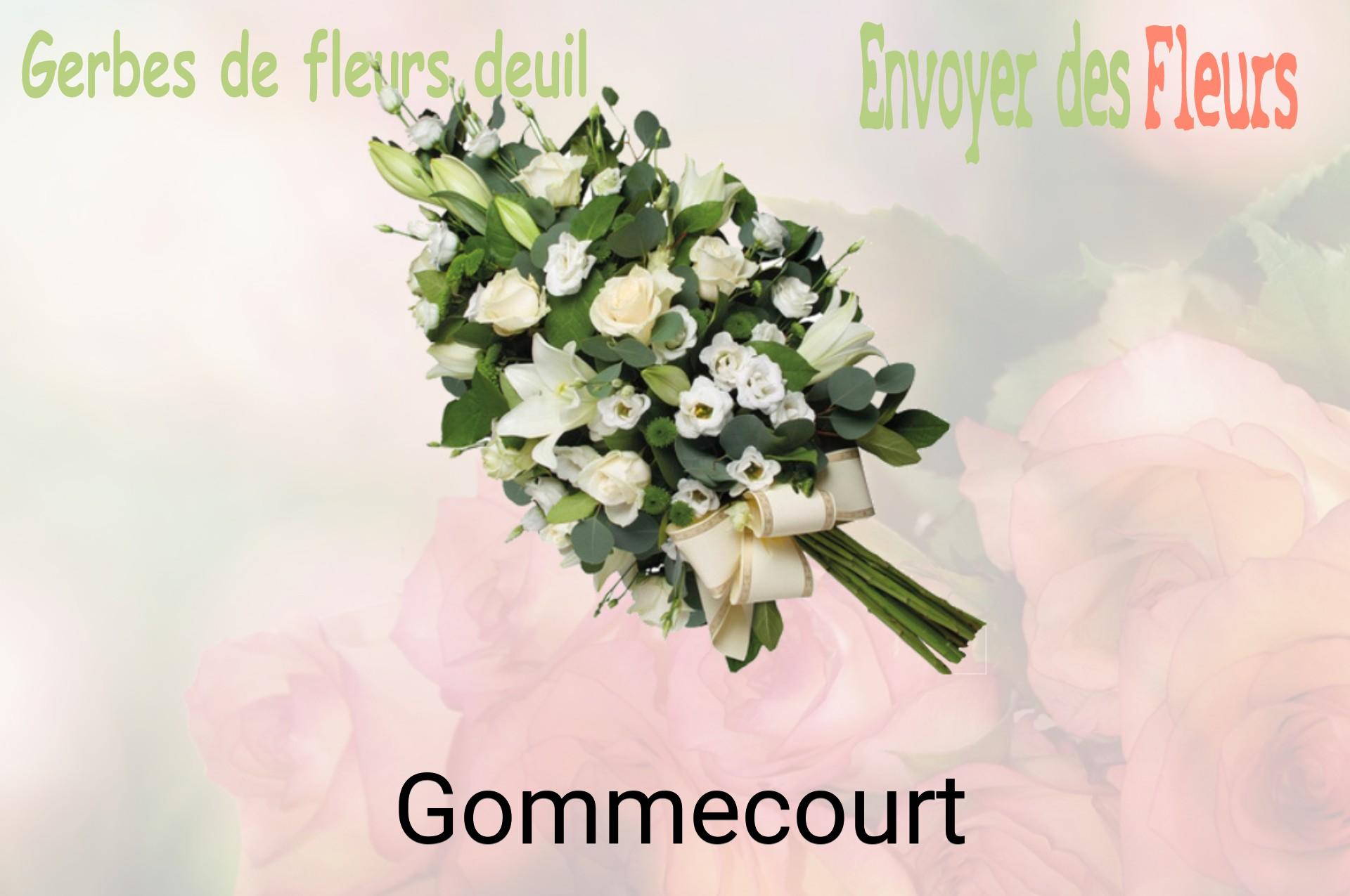 Gerbe de fleurs de deuil livrée à Gommecourt